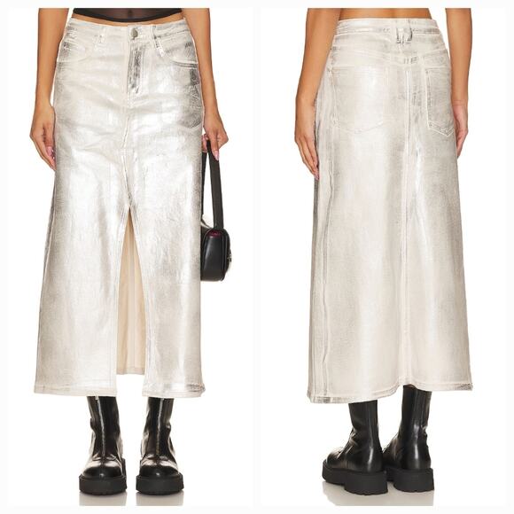 Superdown Mara Skirt in Silver Small